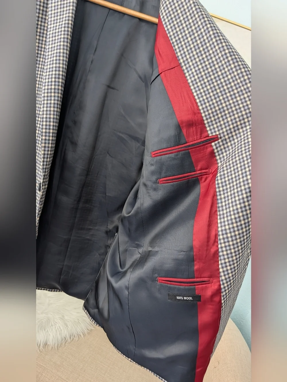 Daniel Hechter  100% Wool Sport Coat Blazer Size 46 R